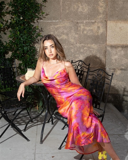 Hana El Zahed Stuns in Dolce & Gabbana Silk Dress, Worth £140,000