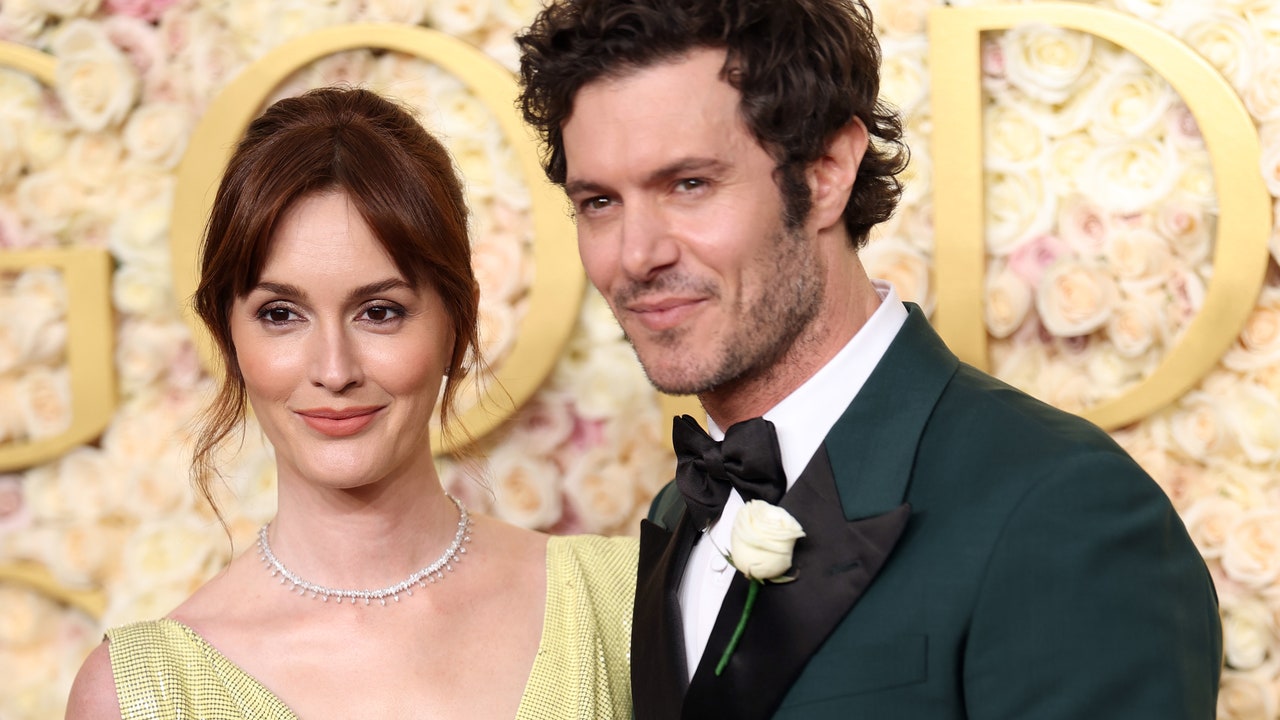 Adam Brody and Leighton Meester Hit the Golden Globes 2025 Red Carpet