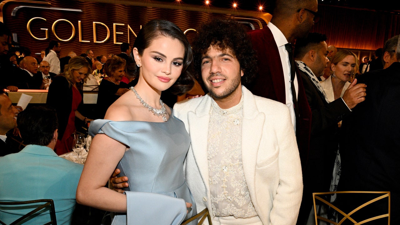 Newly Engaged Selena Gomez and Benny Blanco Cuddle Up at the Golden Globes 2025