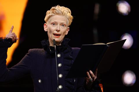 Fiery Tilda Swinton speech opens 2025 Berlinale; Israeli hostages remembered on red carpet | News