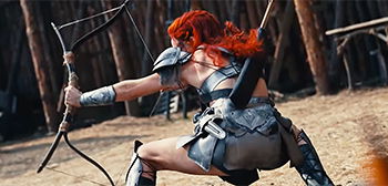 Behind-the-Scenes Promo for New ‘Red Sonja’ Movie with Matilda Lutz