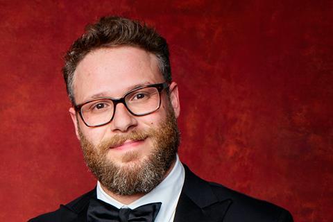 Seth Rogen spotted at the Venice Film Festival researching season two of ‘The Studio’